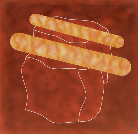 Pino PINELLI (Catania 1938-) Topologia, 1971, acrilico su tela, cm. 70 x 70,...