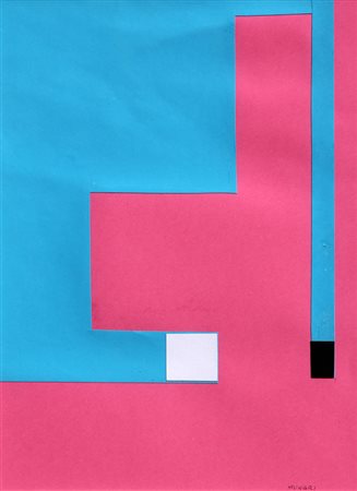 Bruno MUNARI (Milano, 1907-Milano, 1998) Negativo-positivo, anni 50, collage...