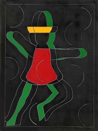 Franco ANGELI (Roma 1935-Roma 1988) Interferenze, 1986, tecnica mista su...