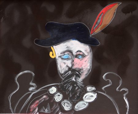 Tano FESTA (Roma 1938-Roma 1988) Enrico VIII, 1987, acrilico su tela, cm. 50...