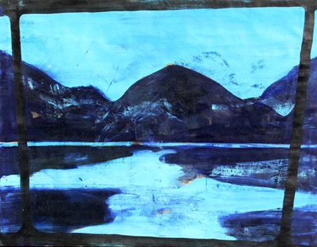 Giovanni FRANGI (Milano 1959-) Giovanni a Ponza, olio su tela, cm. 90 x 116,...