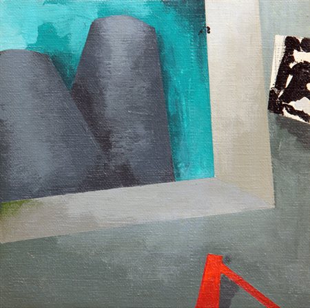 Emilio TADINI (Milano 1927-Milano 2002) Quadro finestra, olio su tela, cm. 30...