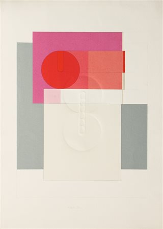 Agostino BONALUMI (Vimercate (MI) 1935-Desio, 2013) Senza titolo, litografia...