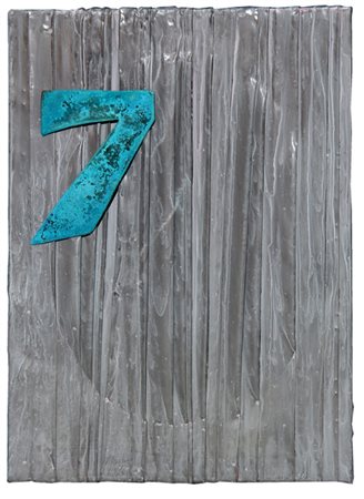 Umberto MARIANI (Milano 1936-) Senza titolo, 1990, tecnica mista su piombo,...