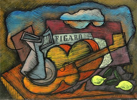 Pippo ORIANI (Torino 1909-Roma 1972) Natura morta, 1930, acrilico su tela,...