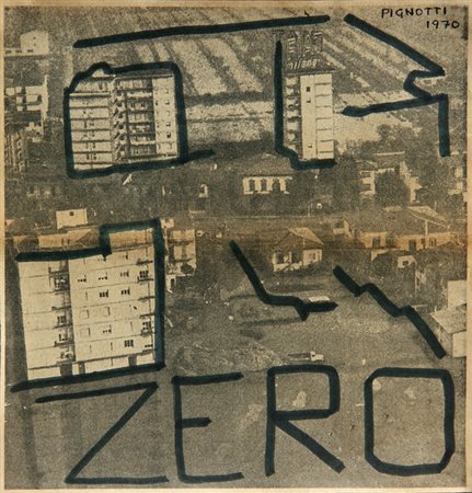 Lamberto PIGNOTTI (Firenze 1926-) Zero, 1970, pennarello su carta di...
