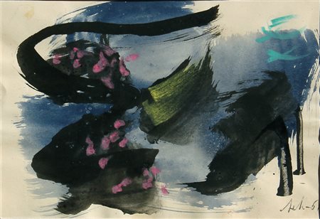 Gerard SCHNEIDER (Saint Croix 1896-Parigi 1986) Senza titolo, 1961, pittura...