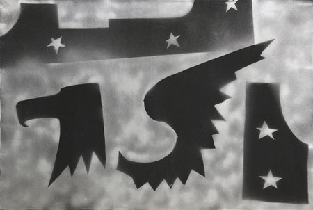 Franco ANGELI (Roma 1935-Roma 1988) Senza titolo, 1973, spray su tela, cm. 80...