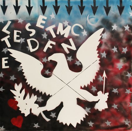 Franco ANGELI (Roma 1935-Roma 1988) Simbolo, 1978, tecnica mista su tela, cm....