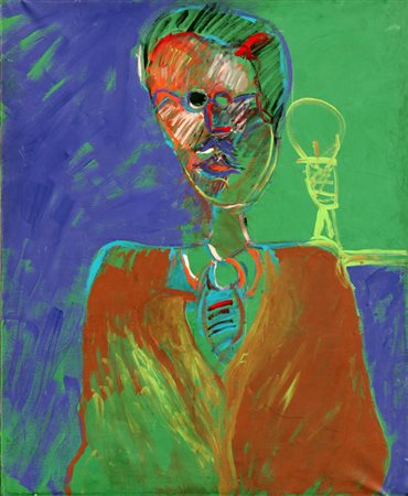 Tano FESTA (Roma 1938-Roma 1988) Portrait, 1984, acrilico su tela, cm. 160 x...