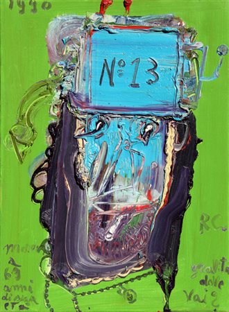 Mattia MORENI (Pavia 1920-Brisighella 1999) Autoritratto n. 13 a 69 anni di...