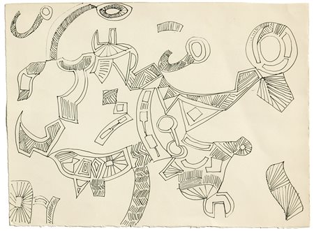 Carla ACCARDI (Trapani 1924-Roma, 2014) Disegno 3, 2002, china su carta, cm....