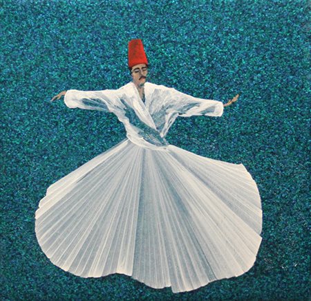 Aldo MONDINO (Torino 1938-Torino 2005) Derviscio, 2000, olio su linoleum, cm....