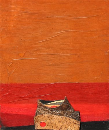 Roberto CRIPPA (Monza 1921-Bresso 1972) Landscape, 1970, collage e sughero su...