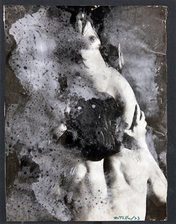 Mimmo ROTELLA (Catanzaro 1918-Milano 2006) Love, 1973, effacage su carta, cm....