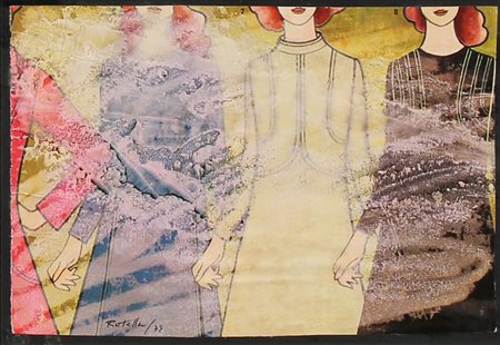 Mimmo ROTELLA (Catanzaro 1918-Milano 2006) Defilée, 1973, effacage su carta,...