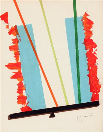 Aldo MONDINO (Torino 1938-Torino 2005) Bilancia, anni 60, tecnica mista su...