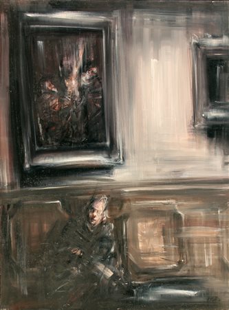 Alessandro PAPETTI (Milano 1958-) In galleria, 1995, olio su tela, cm. 130 x...