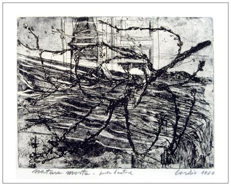 NINO CORDIO Santa Ninfa 1937 – Roma 2000 Natura morta 1960 Acquaforte e...