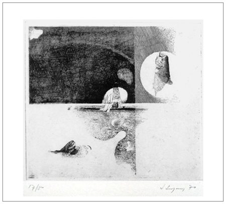 SANDRO LUPORINI Viareggio 1930 Senza titolo 1970 Acquaforte es.17/50. Firma e...