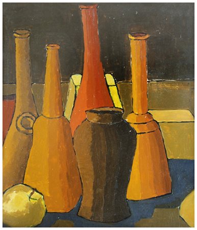 AUTORE IGNOTO Senza titolo Olio su faesite 32 x 26. B.A.: 50