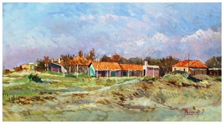 FRANCO BIONDI Livorno 1932 – Livorno 1987 Senza titolo Olio su faesite 23,8 x...