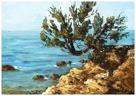 GABRIELLA CAVERNI Senza titolo Olio su tela 20 x 30. Firma in b. a d.; sul...