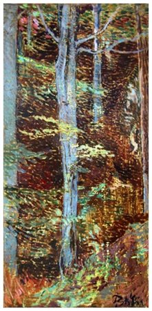 PAULO GHIGLIA Firenze 1905 – Roma 1979 Senza titolo Olio su tavola 59 x 29,5....