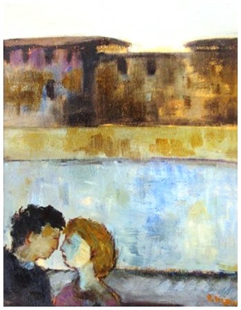 RENZO GRAZZINI Firenze 1912 – Firenze 1990 Senza titolo Olio su tavola 35,5 x...