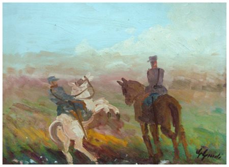 GUIDO GUIDI Livorno 1901 – Livorno 1998 Senza titolo Olio su tavola 35 x 50....