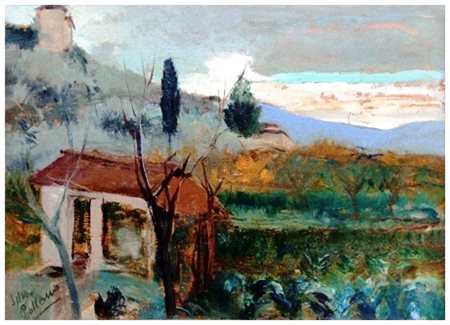 SILVIO POLLONI Firenze 1888 – Firenze 1972 Bozzetto Olio su tavola 17 x 25....