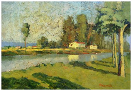 F. VANNUCCI Senza titolo Olio su cartone 24 x 36. Firma in b. a d. B.A.: 90