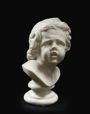 FRANCOIS DUQUESNOY Belgio 1597 - Livorno 1643 Volto di bambino Scultura in...
