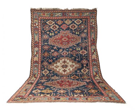 TAPPETO SHIRWAN AZERBAJAN Metà XX secolo Trama ordito e vello in lana Colori...