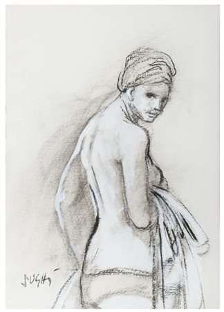 ALBERTO SUGHI Cesena 1928 - Bologna 2012 Sauna 1973 Matita grassa e tempera...