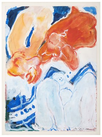 EDOUARD PIGNON Bully 1905 - Parigi 1993 Figure 1981 Tempera su carta cm 78 x...