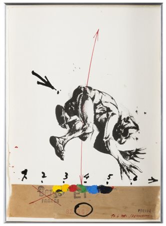 VLADIMIR VELICKOVIC Belgrado 1955 Senza Titolo 1982 Tecnica mista e collage...