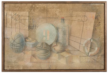 CARLO GUARIENTI Treviso 1923 Senza Titolo 1987/88 Olio su tela cm 39 x 58...