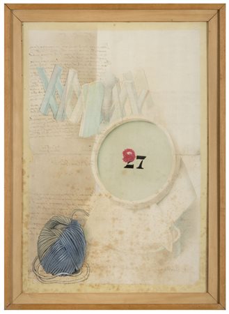 CARLO GUARIENTI Treviso 1923 Composizione 27 1981 Tecnica mista acquerello e...