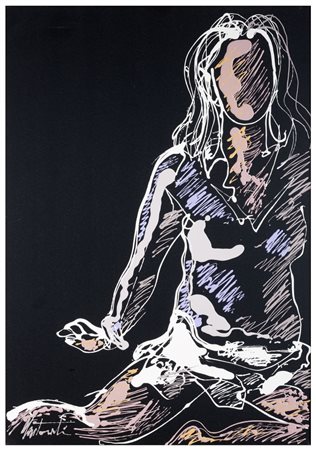 MAURO MARTORIATI Roma 1957 Cariatide 2007 Acrilico e smalto su tela cm 100 x...