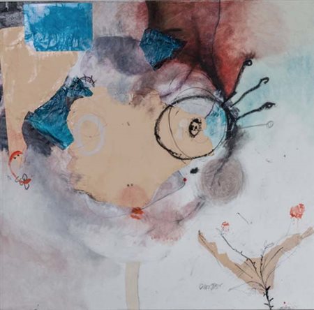 Giulia Biasini rho 1992 La niñez 2016 tecnica mista su tela 140x135