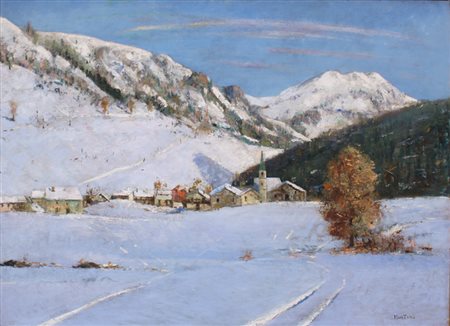 Umberto Montini Milano 1897 Arabba trentino 0 Olio su tavola 88x120