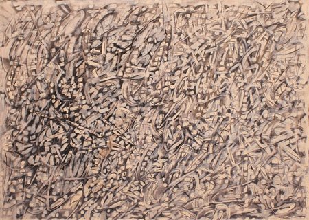 Sergio Dangelo Milano 1932 I ritmi di una città 1957 Smalti e tempera su tela...