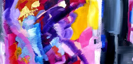 Liliana Patti monza 1971 running in the colours 2010 mista (olio su...