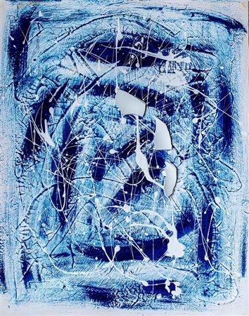 Marco Salamina Lecce 1994 Vuoto Mediano - Blue 2016 Cocci di Vetro e Vernice...