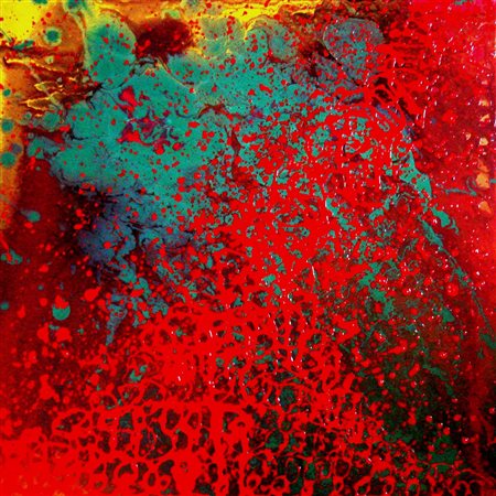 Anna Maria Scatigna Milano 1964 Coral 2015 Smalto su tela 50x50 Certificato...