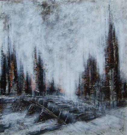 EZIO AROSIO LISSONE 1949 Superare i confini 2015 t.m. su pannello con cornice...