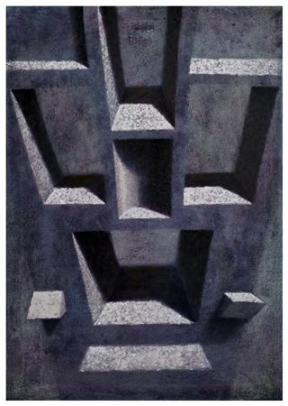 Francesco Campese Avellino 1986 Struttura 2015 olio su tela 70x50 Certificato...