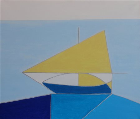 Valter Pietro Biella Sulbiate 1946 FRAMMENTI 2002 ACRILICO SU TELA 60x70...