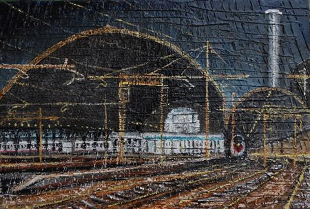 FRANCESCO OTTOBRE Formia (LT) 1956 Milano centrale 2015 Mista su tavola...